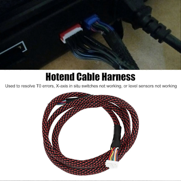 Til Chiron Hovedledningsnet Nylonvævet Sleeve Hotend Kabelledningsnet Udskiftning til Anycubic Chiron
