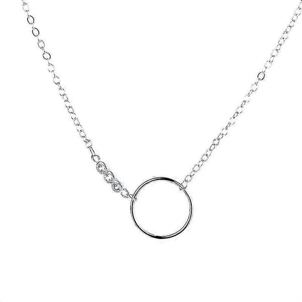 Enkelt Prickhalsband Smycken Silver Litet