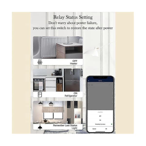 Effektmätare Zigbee Switch 30a Hög Effekt Ac90-250v Tuya Smart Life App Alexa Google Assistant Röststyrning (vit)
