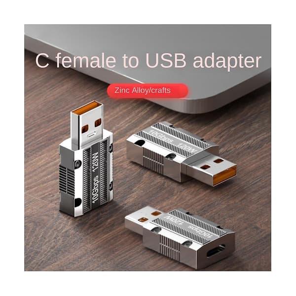 120W zinklegering Type C til USB Otg-adapter 10 Gbps USB-han til USB-C-hunstik til telefonadapter