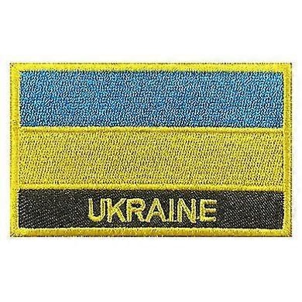 5 stk. Ukraine Flag Patches Ukraine Shield Patches Broderet Patch Morale Patch Applikation Fastgørelse Krog og Løkke (emblem)
