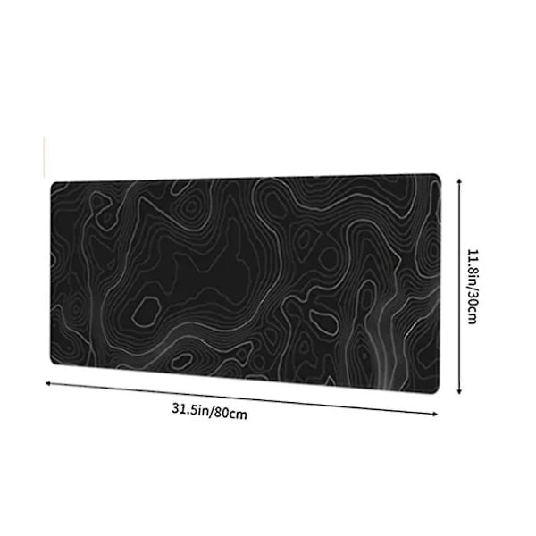 Terrain Contour Ekstra Stor Musemåtte Computertastatur Musemåtte Musemåtte med 3 mm Bundløs