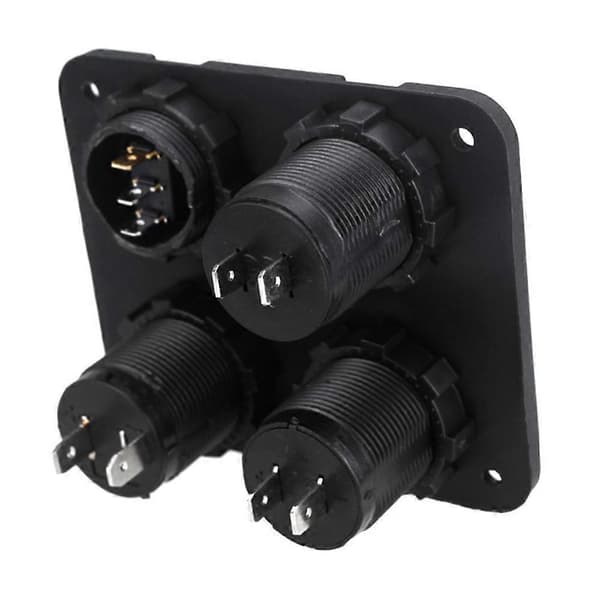 DC 12V-24V Bilbådstikkontakt Dobbelt USB-lader Voltmeter Switch Panel til Køretøj Bil Båd Motorhjem