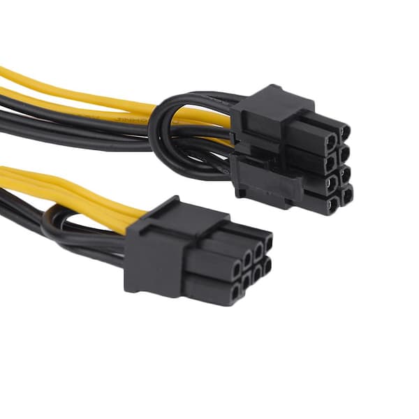 Dobbelt 8-Pin (6Pin+2Pin) til 6-Pin Hun Grafikkort Strømkabel