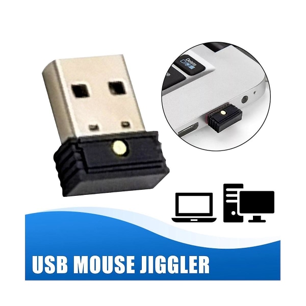 3 stk USB-mus Jiggler uoppdagelig automatisk datamaskinmus datamaskinbevegelse Jiggler Keepsawake M