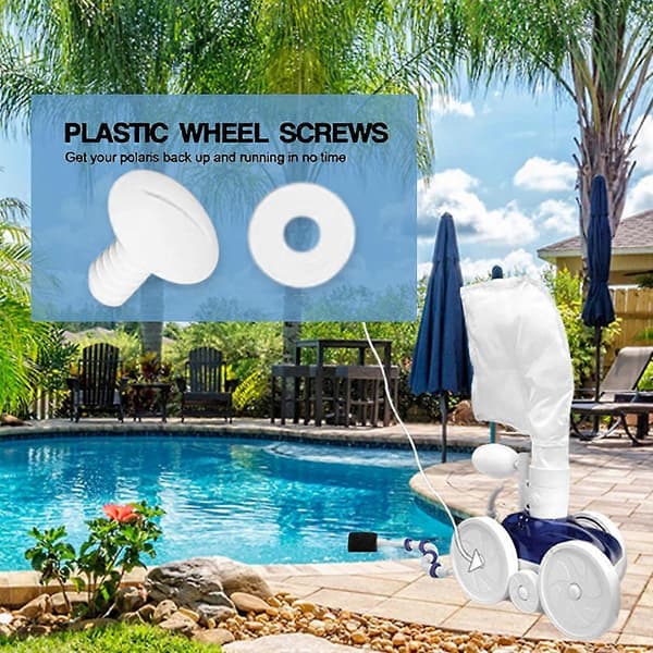 Sæt med hjulskruer til poolrenser - Nem installation - Reservedel til Polaris poolrenser