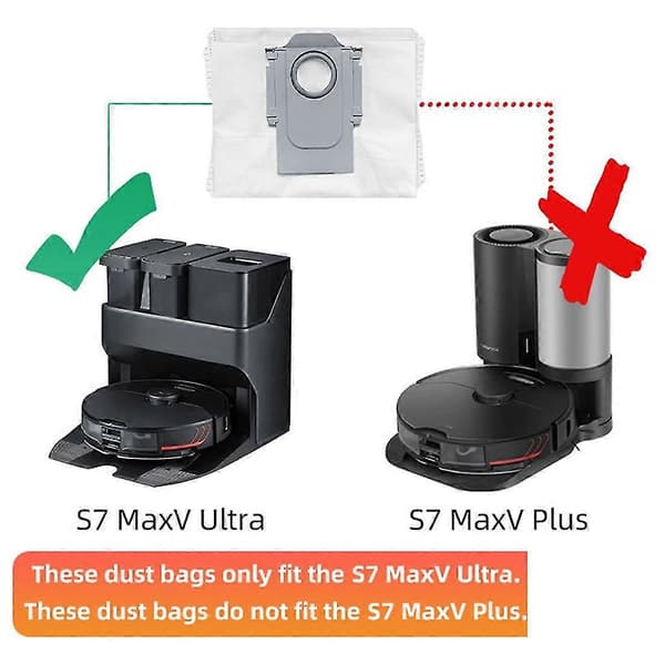 1 Set För Roborock S7 Maxv Ultra / S7 Maxv Dammpåse Huvudsidoborste