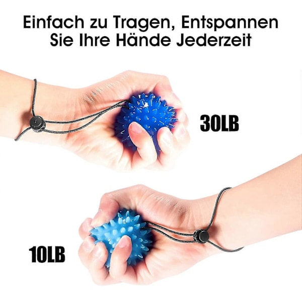Håndtrener Finger Trener 2 stk. Klemball for håndterapi Stressball Lindre håndledds- og tommelsmerter