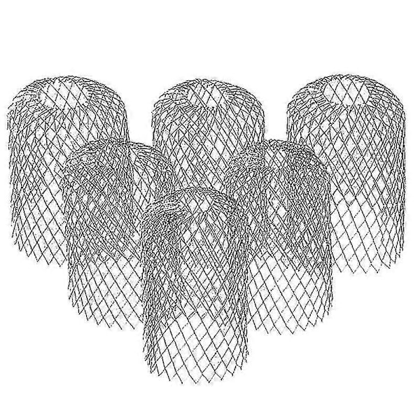 6 Pakning Takrennerensere 3 Tommer Ekspanderbar Aluminium Filter Sil Takrenner Nedløpsrør Beskyttelse Kompatibel Med Stopp