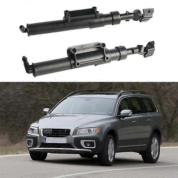 WJTG For VOLVO XC70 II V70 III S80 2009-2015 Spylerdyse for frontlykter Hovedlys Rengjøring Vannspray JetJ