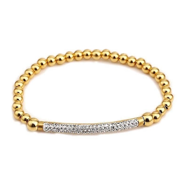 Klassisk Perlearmbånd Zirkon Rhinestone Armring Elastiske Kjeder For Kvinner