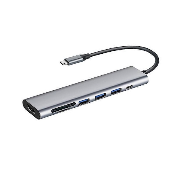 Sju-i-ett expansionsdocka typ-c till hdmi4k usb3.0 pd snabbladdning SD/TF sju-i-ett HUB-omvandlare
