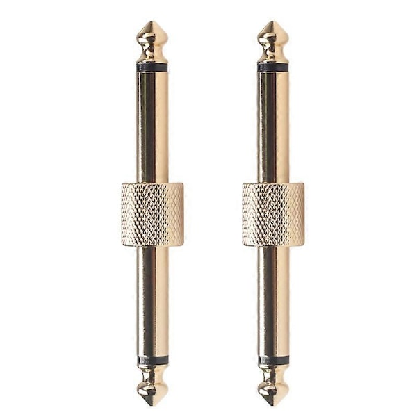 5 st 1/4 tum 6,35 mm Gitarr Effektpedal Koppling Jack Interface Kabel Adapter Elektrisk