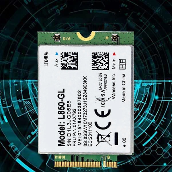 L850 GL WiFi-kort 01AX792 NGFF M.2-modul for Lenovo ThinkPad T580 X280 L580 T480S T480 P52S
