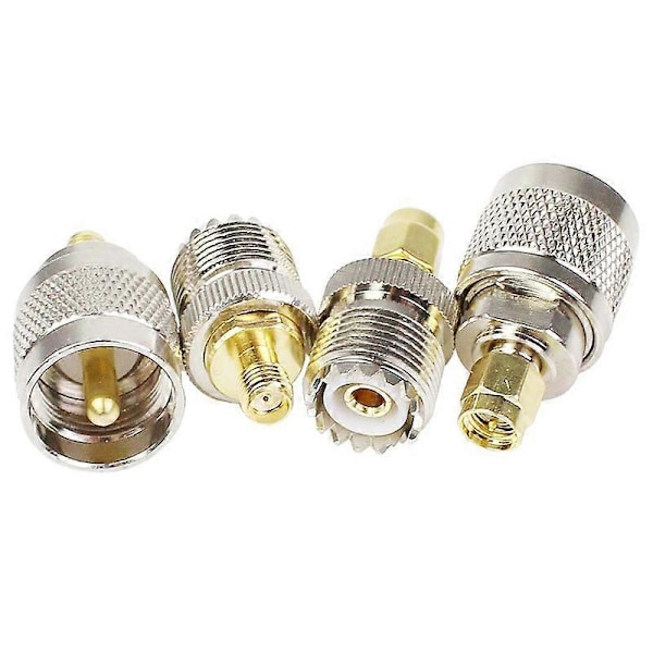 4 ST / SET UHF SL16 PL259 SO239 till SMA Hane Hona RF Kontakt Testomvandlare