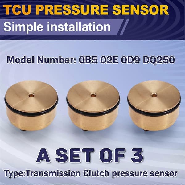02E 0D9 DQ250 Koblingstrykssensor til Transmission 6-Trins Transmissionsstyreenhed til Seat 3 stk.