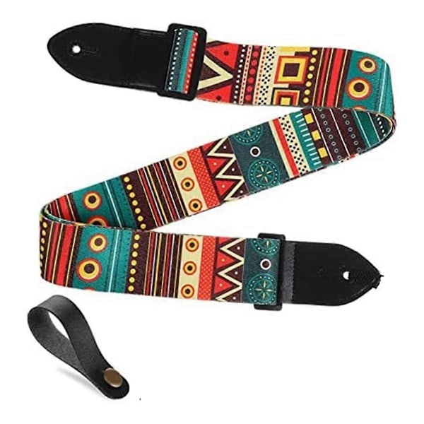 Nationell Stil Gitarrrem Akustisk Gitarr Elektrisk Gitarr Universal Rem Retro Tillbehör Broderad
