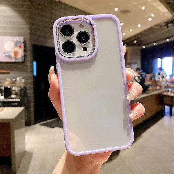 Skyddsfodral för Iphone 11, Enkelt Akryl Skal Stöttåligt Skydd Ultra Tunt Skal Lila