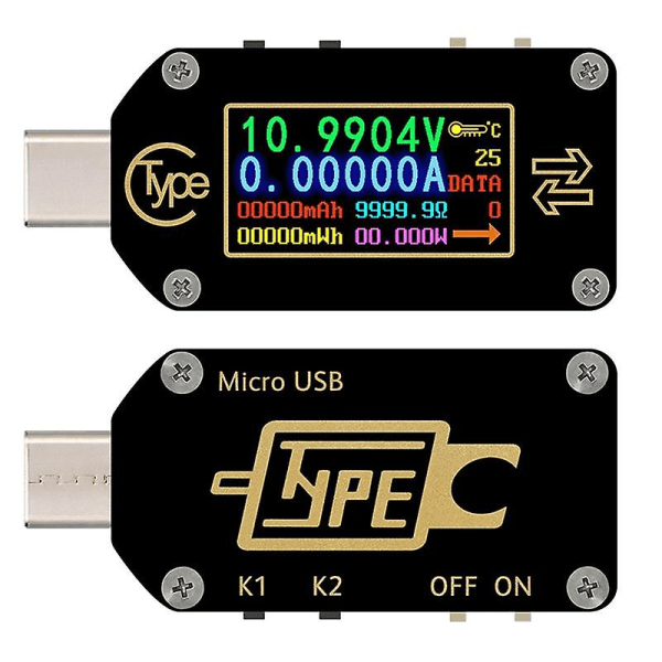Rd Tc66 Typ-C Pd Trigger USB Voltmeter Ammeter Spänning 2 Vägs Ström Mätare Multimeter Pd Laddare B