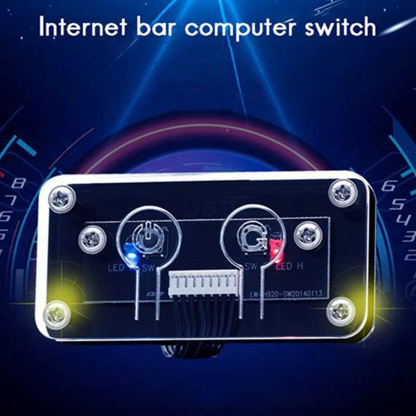 2x Desktop Computer Switch Ekstern Power Switch Strømknap+genstartsknap Pc Case Strømforsyning B