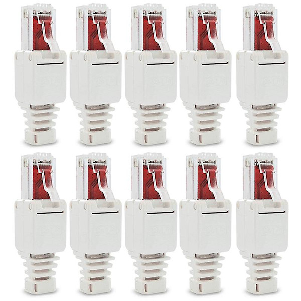 10 kpl Verkkoyhteysliittimiä Työkaluttomat RJ45 Cat6 Lan Utp Kaapelin Liittimet Ilman Työkaluja Cat5 Cat7 Asennus