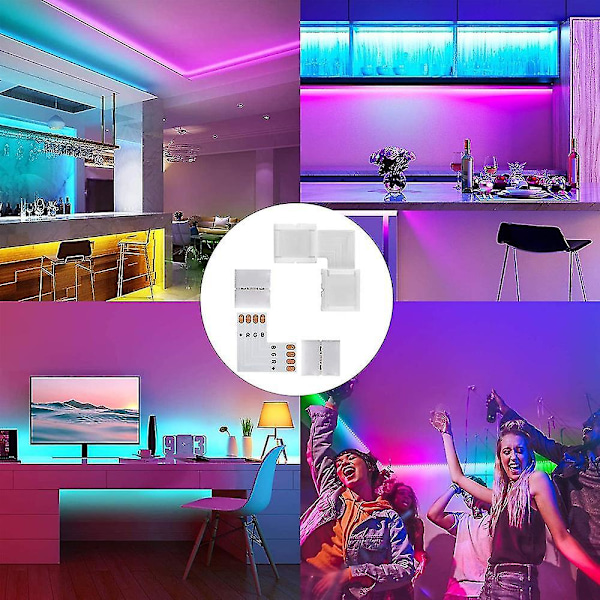 L-formet hurtigkobling [12 stk] for LED-stripelyskobling