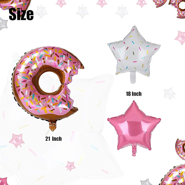Stor Donut Folieballon Stor Mylar Donut Ballon Kæmpe Til Fødselsdagsfest Dekorationer Forsyninger Baby Shower Donut Tid