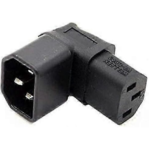 IEC C14 til C13 Strømadapter - 90 Graders Vinkel