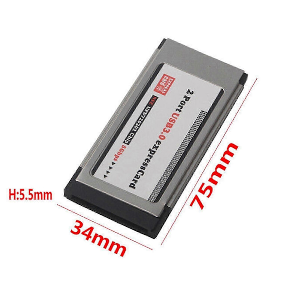 PCI-E PCI Express til 2 Port USB 3.0 34 mm Expresscard Kort Konverter Adapter K