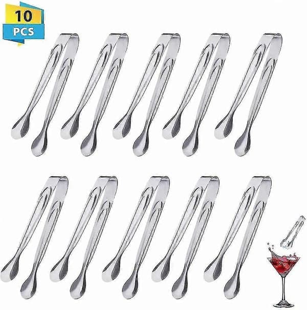 10-pack Sockertänger i Rostfritt Stål, Istång Kompatibel Med Godis Sallad Spaghetti Serveringstänger För Bröllopsfest8700521930559
