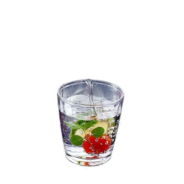Sett med 8 stk. akryl vannkopper, plastglass