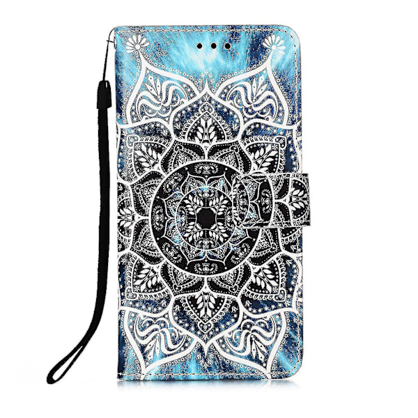 Kompatibel med Samsung Galaxy X Cover 5 Fodral Läder Flip Plånboksfodral Med Kortplats Hållare Stativ Mönster - Datura