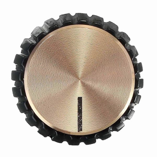 10 stk gitarforsterkerknapper Push-on svart+gullhette for Marshall-forsterker