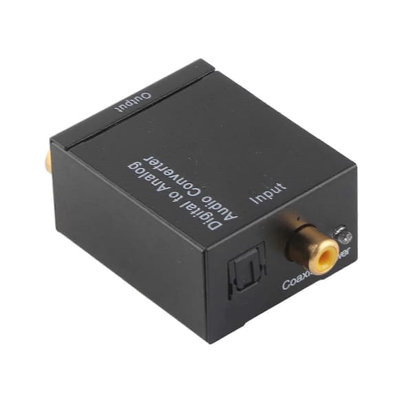 Digital til Analog Konverter DAC Decoder med Toslink og Koaksiale Indgange til Analog 2RCA Udgange Sort Værts USB Kabel Fiber Optisk Kabel