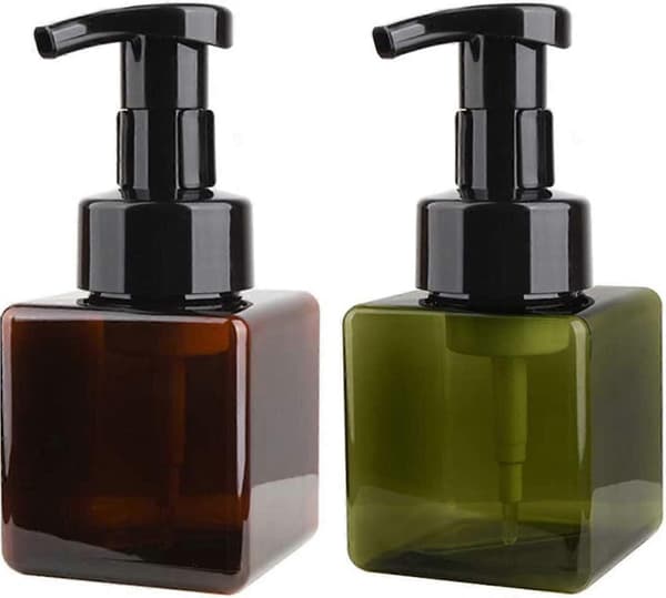 2 st 250ml (8.5oz) Tomma Pumpflaskor (grön + brun)