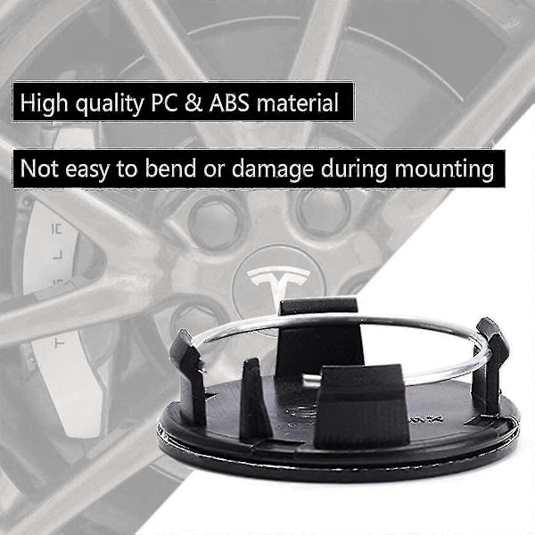 For Tesla Hjulkapselsett Senter Navkapselsett Hjulkapselmutterdeksel Senter Modifikasjon Navdeksel For Model Y Mode 3 Mode S Mode X