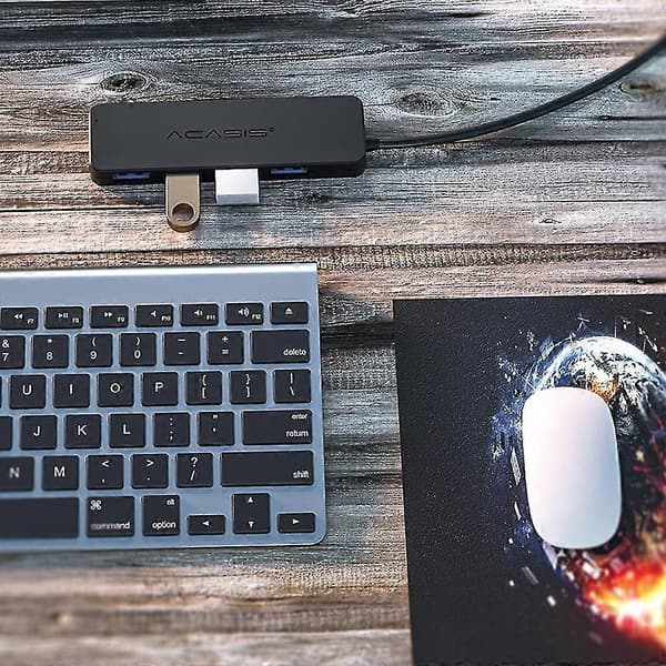 Hub USB 3.0 USB 2.0 Ekstern Splitter Understøtter Samtidig Brug af 4 USB-porte