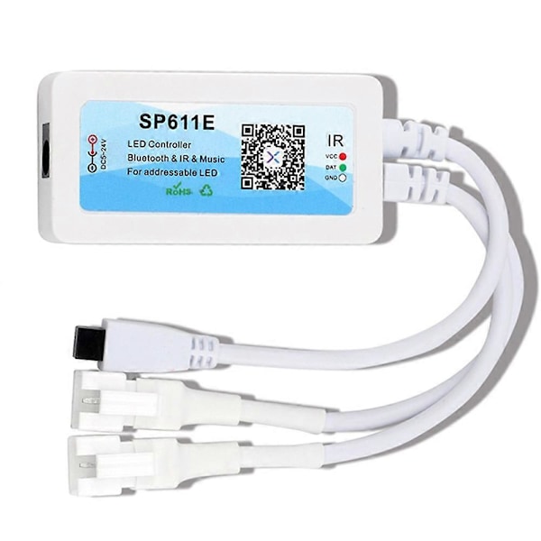 SP611E WS2812B WS2811 Bluetooth Musik LED Strip Controller IR38 Taster Fjernbetjening APP til Adressebare LED