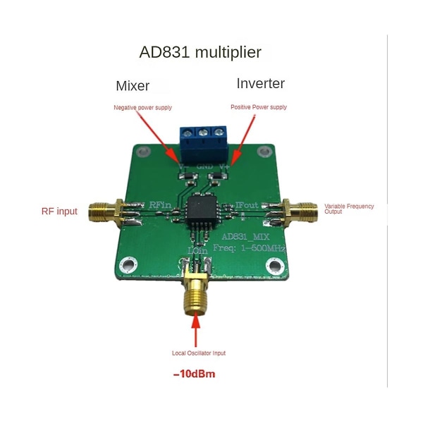 Høye Frekvens Multiplikator Ad831 500M Båndbredde Opp/Ned Mikser Frekvens Co Frekvens Rf Mikser