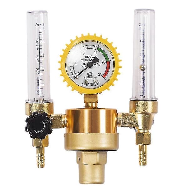 Argon Co2 Trykreduktionsventil Mig Tig Flow Meter Kontrolventil Svejsegasregulator Dobbelt Rør Bubbl