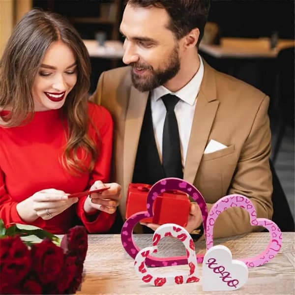 Hjerte Dekoration til Sofabord Valentinsdag Hjerte Dekorationer
