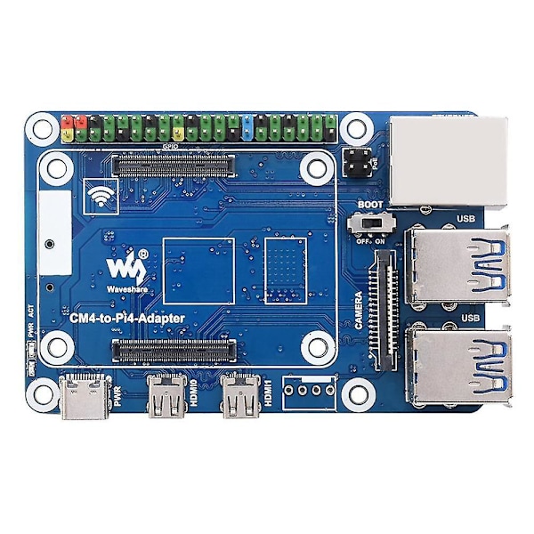 Cm4 til Pi4b udvidelseskort 4-vejs Usb3.0+rj45 Gigabit Ethernet-port Cm4 til Pi4-adapter til 4b Boar