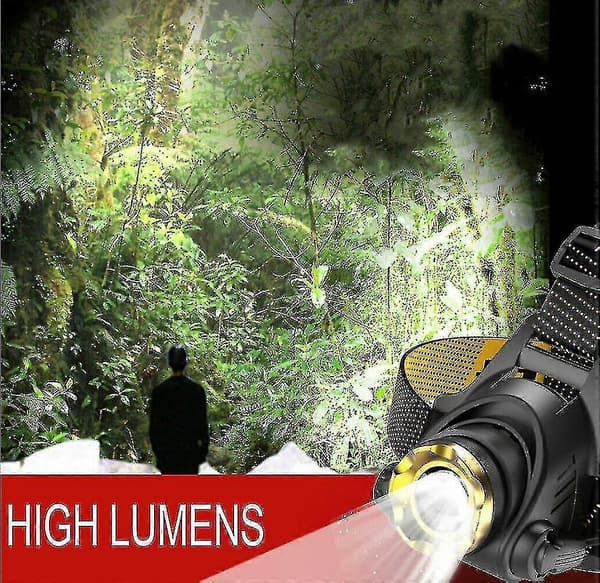 990000lm LED Pandelampe Genopladelig Forlygte