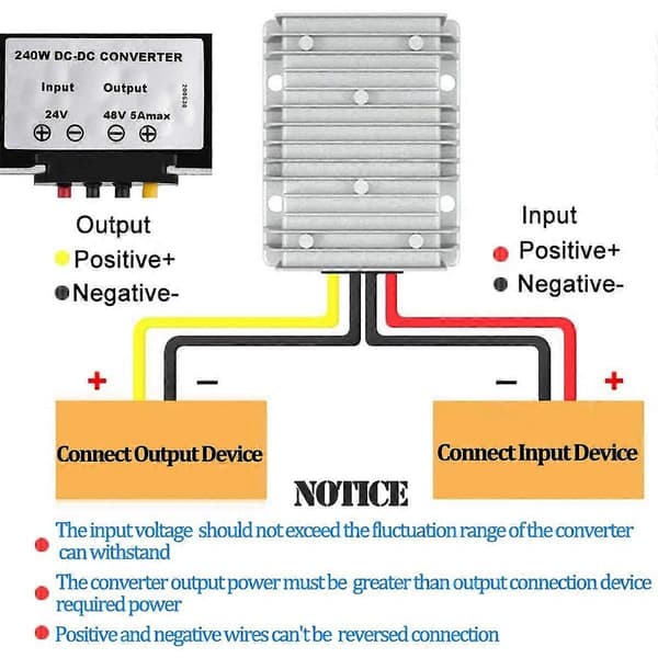 DC 24V till 48V 5A 240W Regulator Strömomvandlare Vattentät Modul Transformator Lämplig för Golfbil