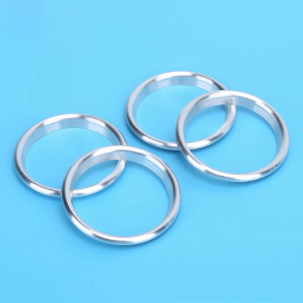4 stk. Bilkonsoll Luftuttaksring Aluminium Legering Sølv Trim Erstatning for A3 2014?2019