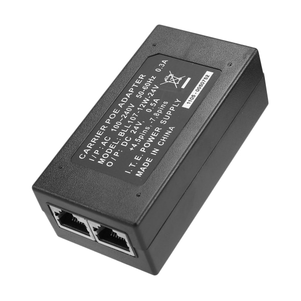 24v 0.5a Desktop Poe Power Injector Ethernet Adapter Overvåking Cctv For Ip Kamera Strømforsyning