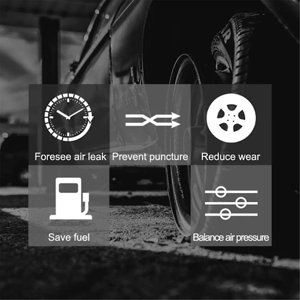 Android TPMS med 4 sensorer alarmsystem USB Android bil TPMS trådløs overføring dekkovervåking