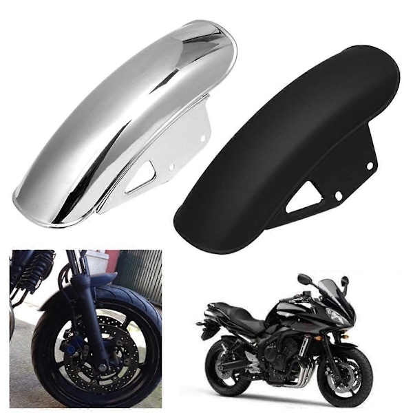 Motorsykkel Fremre Skjerm Beskyttelse Kåpe Mudguard Deksel for GN125 GN250(Sølv)