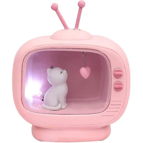 Cute Cat Girl Room Lamp Decoration Small Desk Lamp Bedroom Night Light For Kids Baby Girls (sitting Position Heart Lamp)