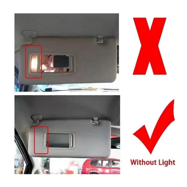 Bil Solskjerm med Speil for Nissan Tiida C11 Hatchback 2004 - 2012